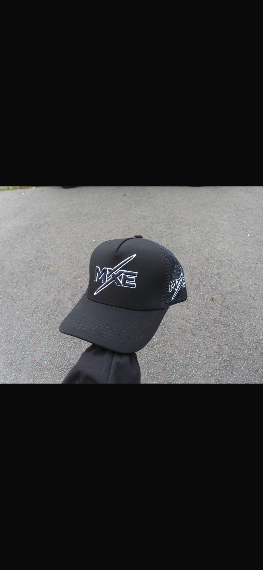 Black and White Mxe 5 panel cap